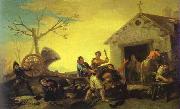 Francisco Jose de Goya Fight at Cock Inn oil on canvas